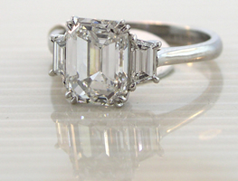 Style # So638 Emerald Cut w/ Step Trapezoids